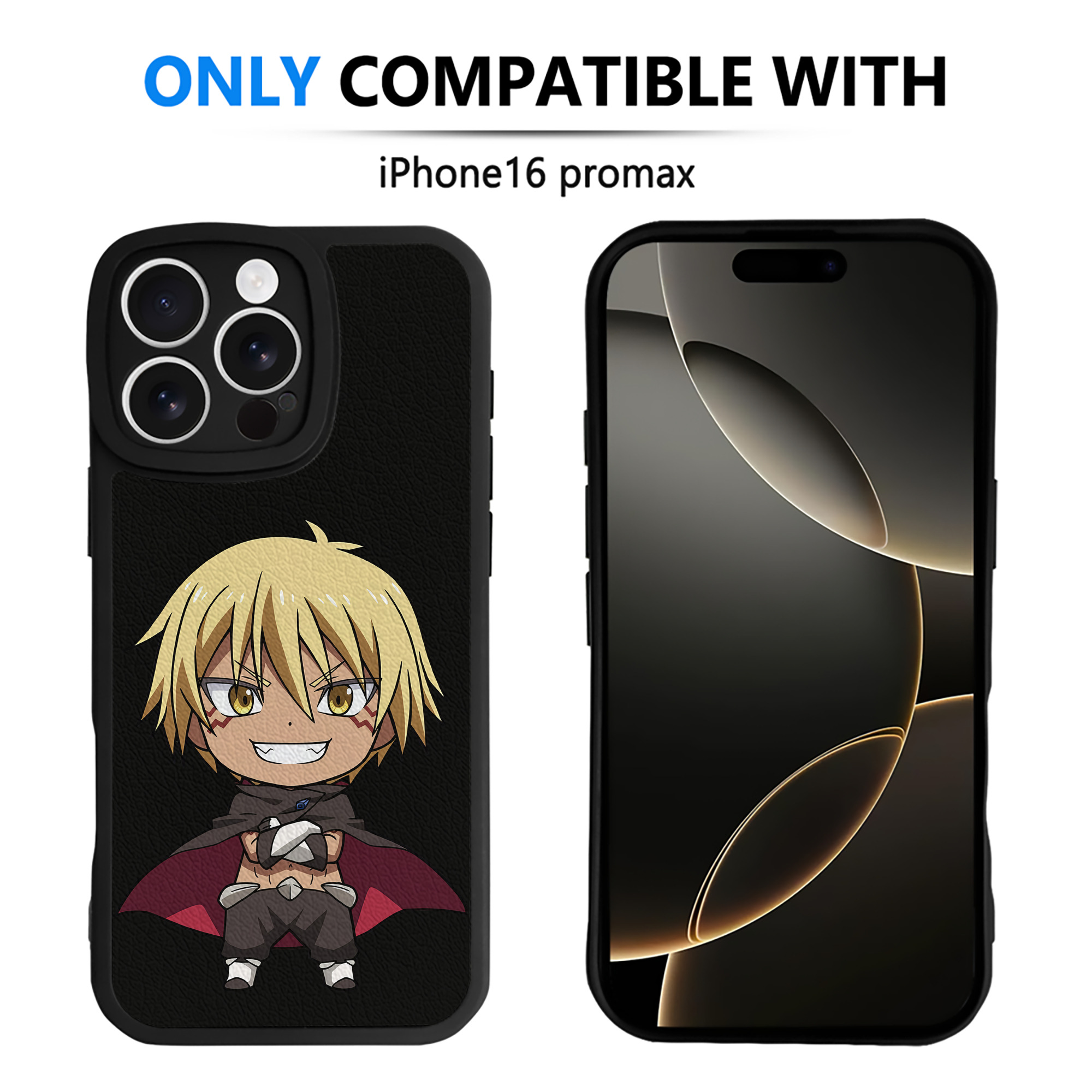 （画像用） 転スラ Regarding Reincarnated to Slime 【iPhone 16シリーズ対応】シリコンスマホケース（レザー調） 材質：シリコン